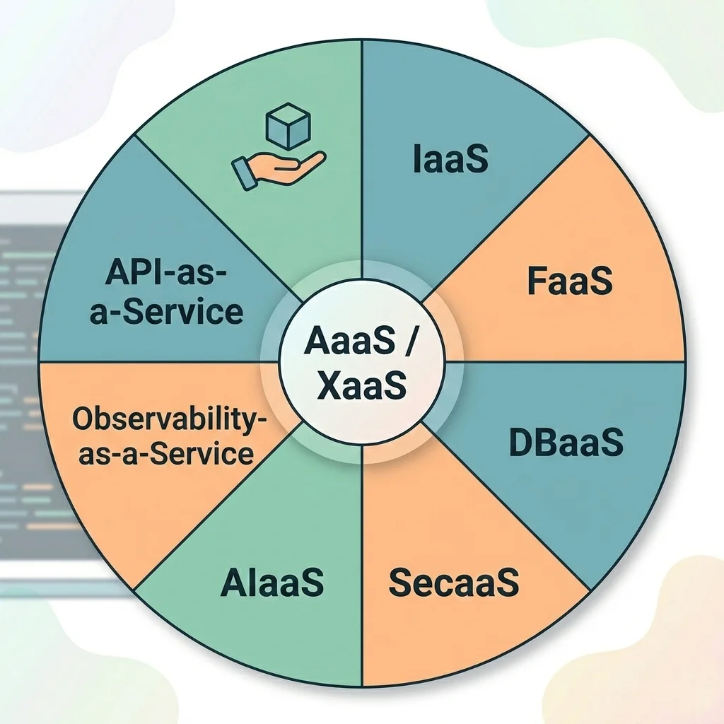 Anything as a Service wheel showing common AaaS categories