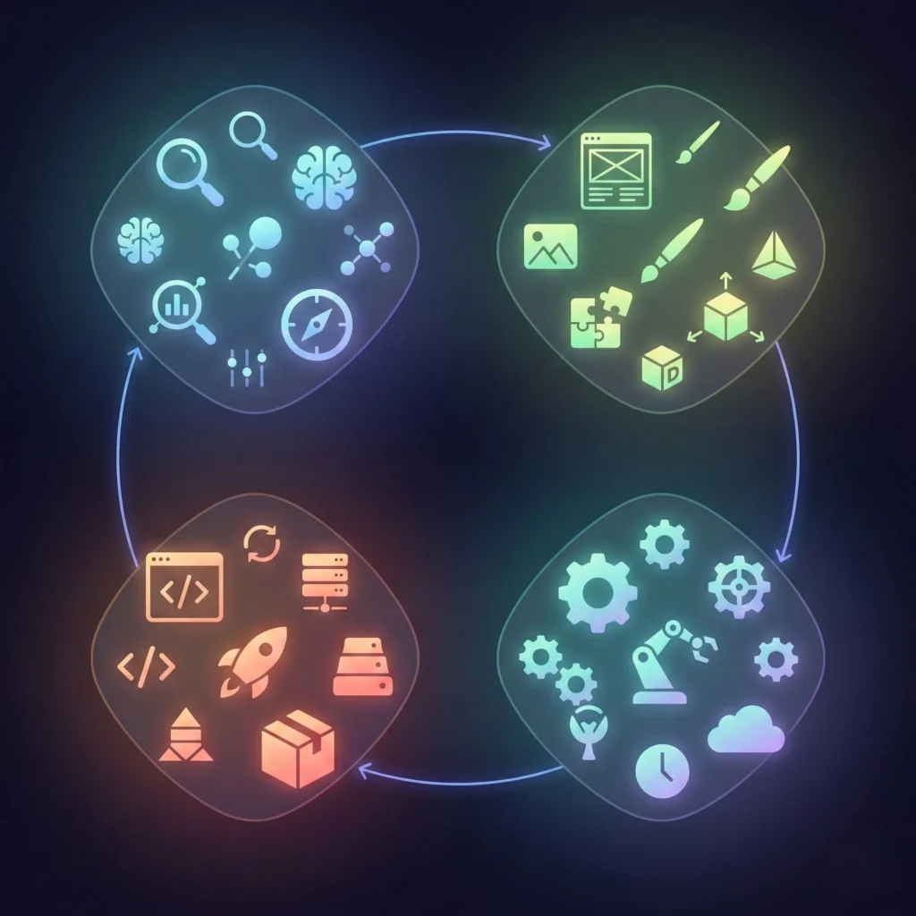 Concept map of AI tool categories for startup execution