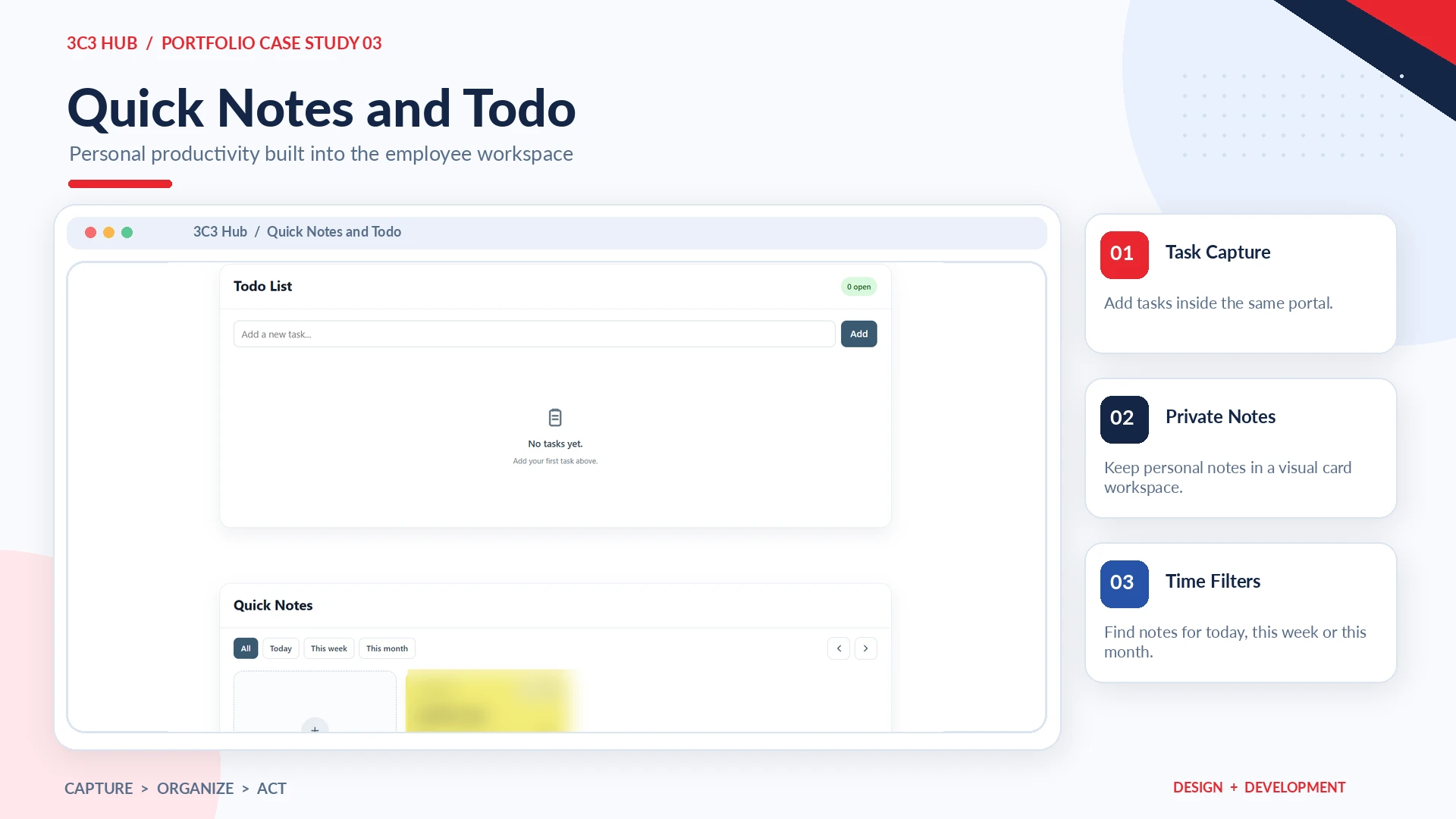 Private employee Quick Notes and Todo workspace